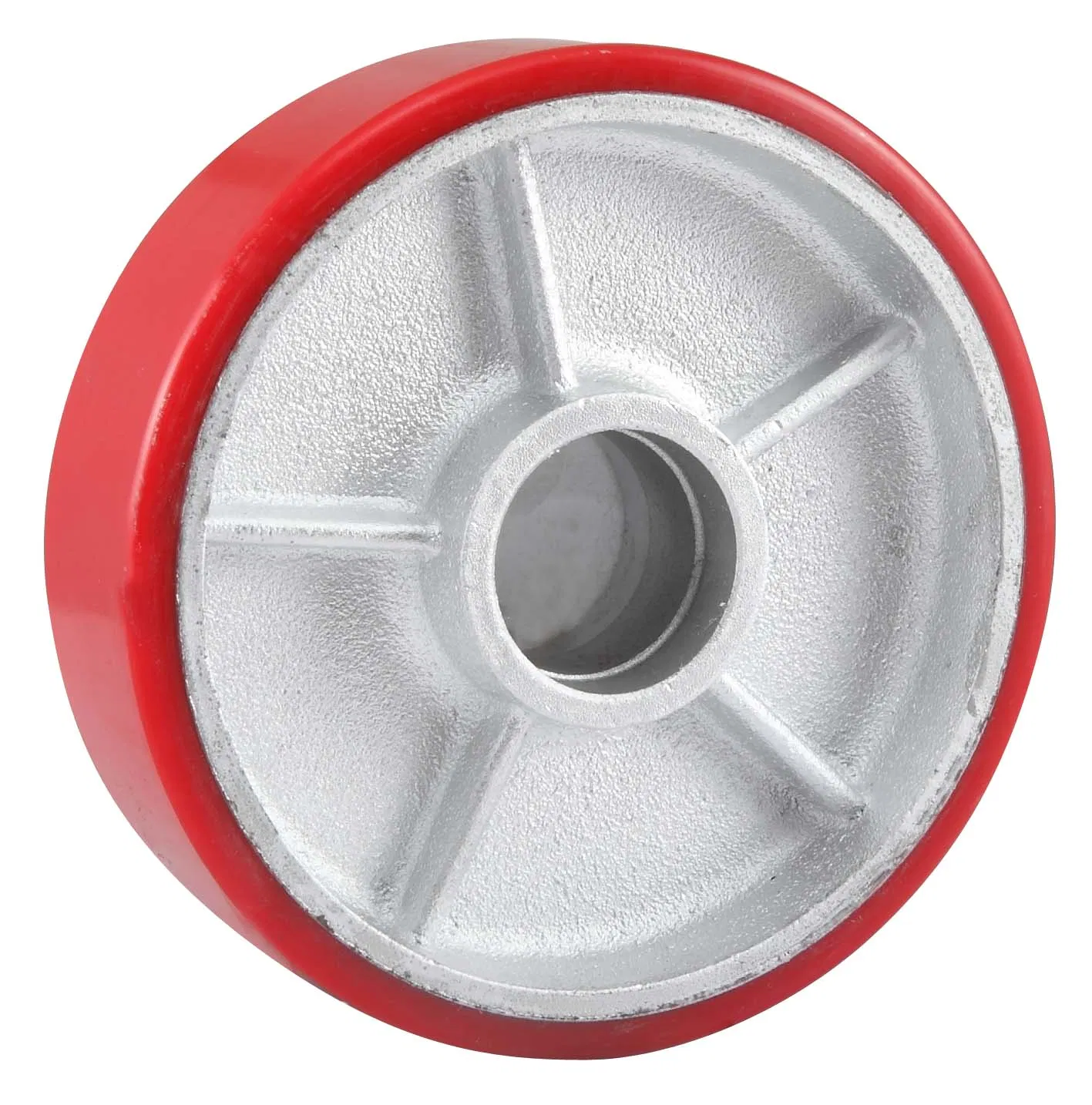 PU on Cast Iron Forklift Wheels Swivel Castor Single Wheel 80mm 180mm