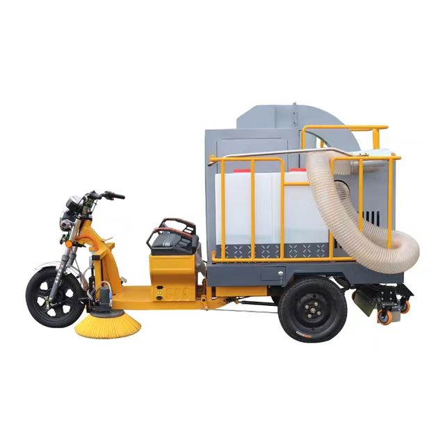 by-T6 Small Driving Type Leaf Collection and Sweeping Tricycle Fuel and Electric for Sale