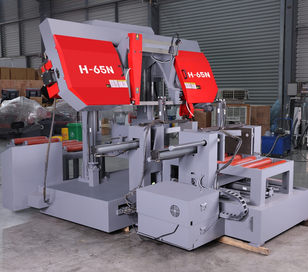 Ленточная пила по металлу двухколонная автоматическая