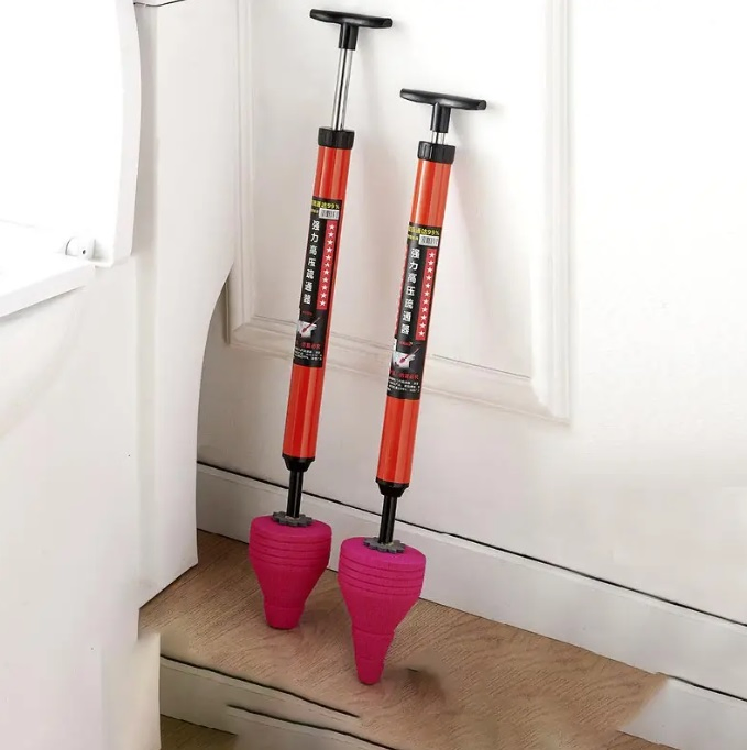 High Pressure Toilet Unclogger Air Drain Clog Remover Plumbing Tool Pipe Plungers