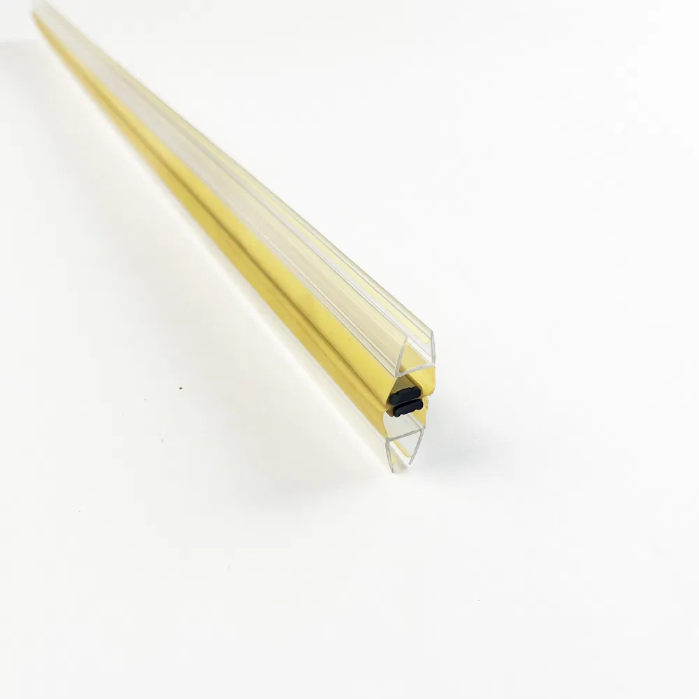 180 Degree Magnetic Seal Strip PVC Shower Room Glass Door Sealing Strips