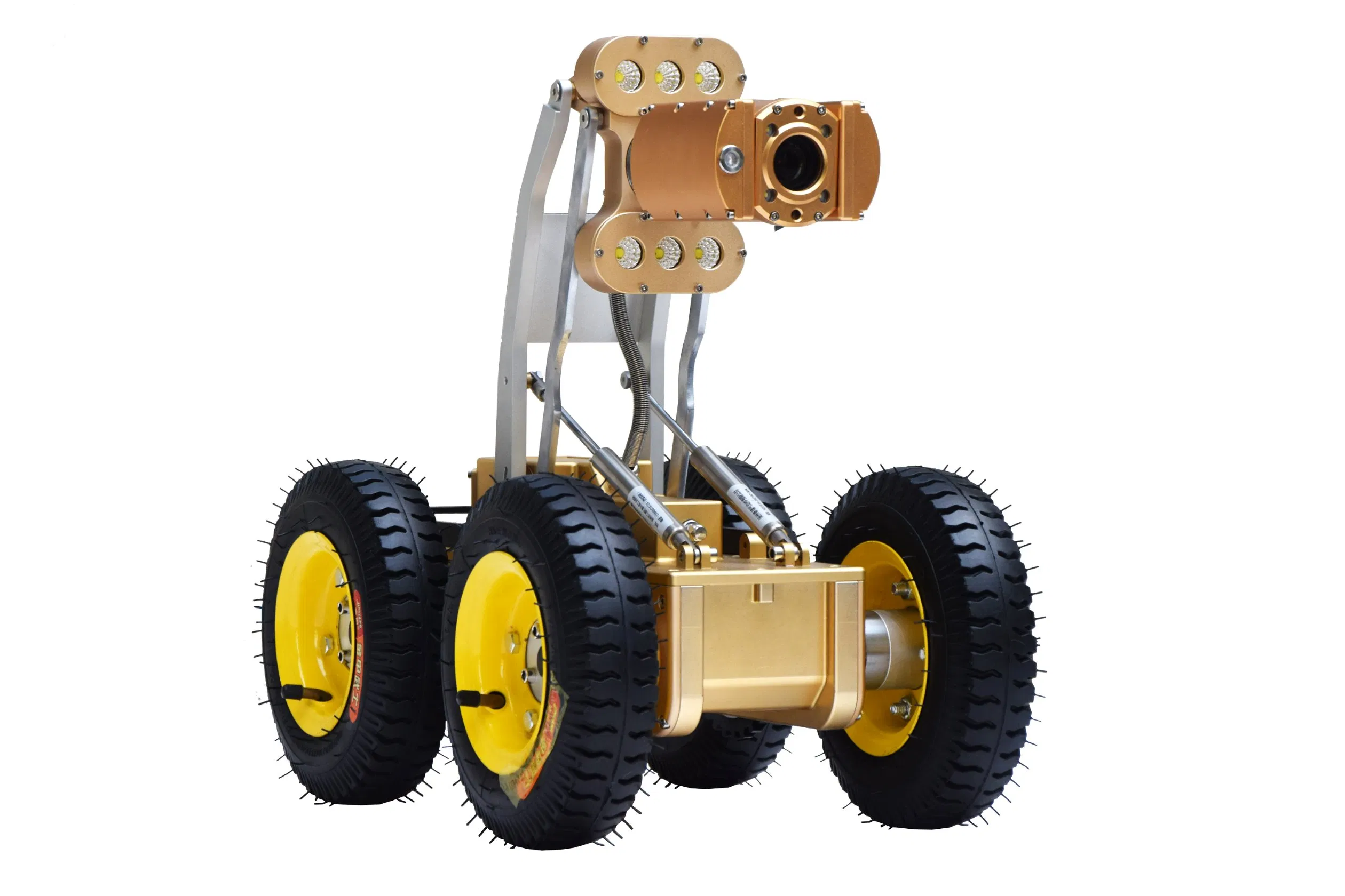 CCTV Pipe Inspection Crawler Robot with 11inch Monitor, Pan Tilt Head