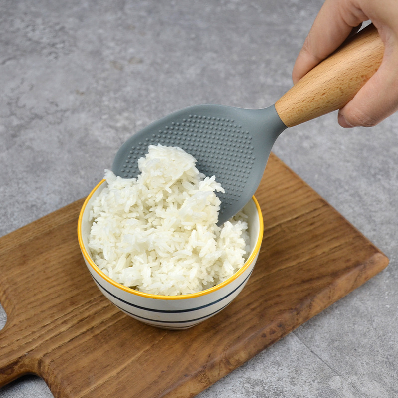 Food Grade Silicone Household High-Value Standing Rice Scoop