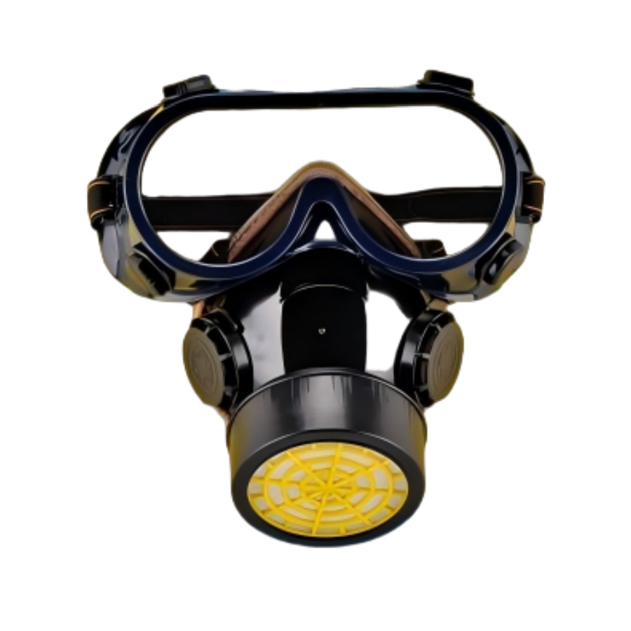 Chemical Respirator Mask with Safety Goggles (HT-5042)