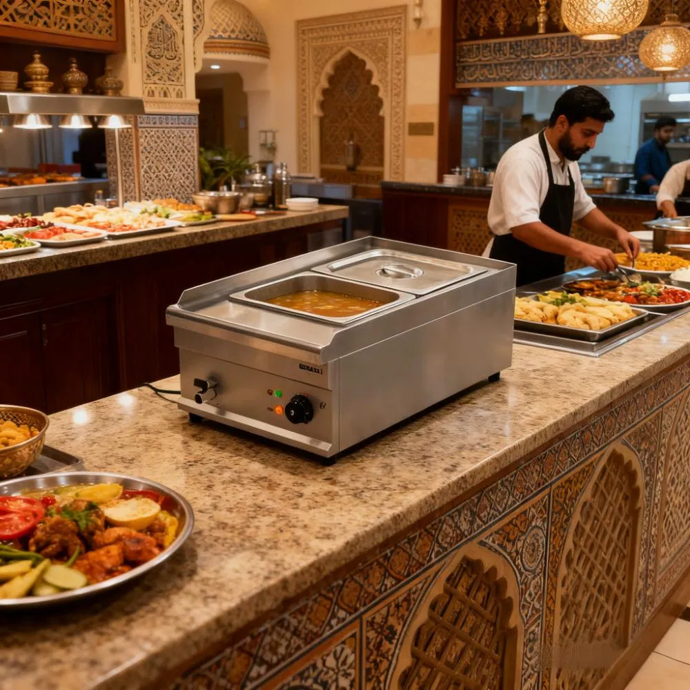 Heavybao Saudi Arabia Qatar Middle East Buffet Restaurant Electric Commercial Food Warmer Bain Marie