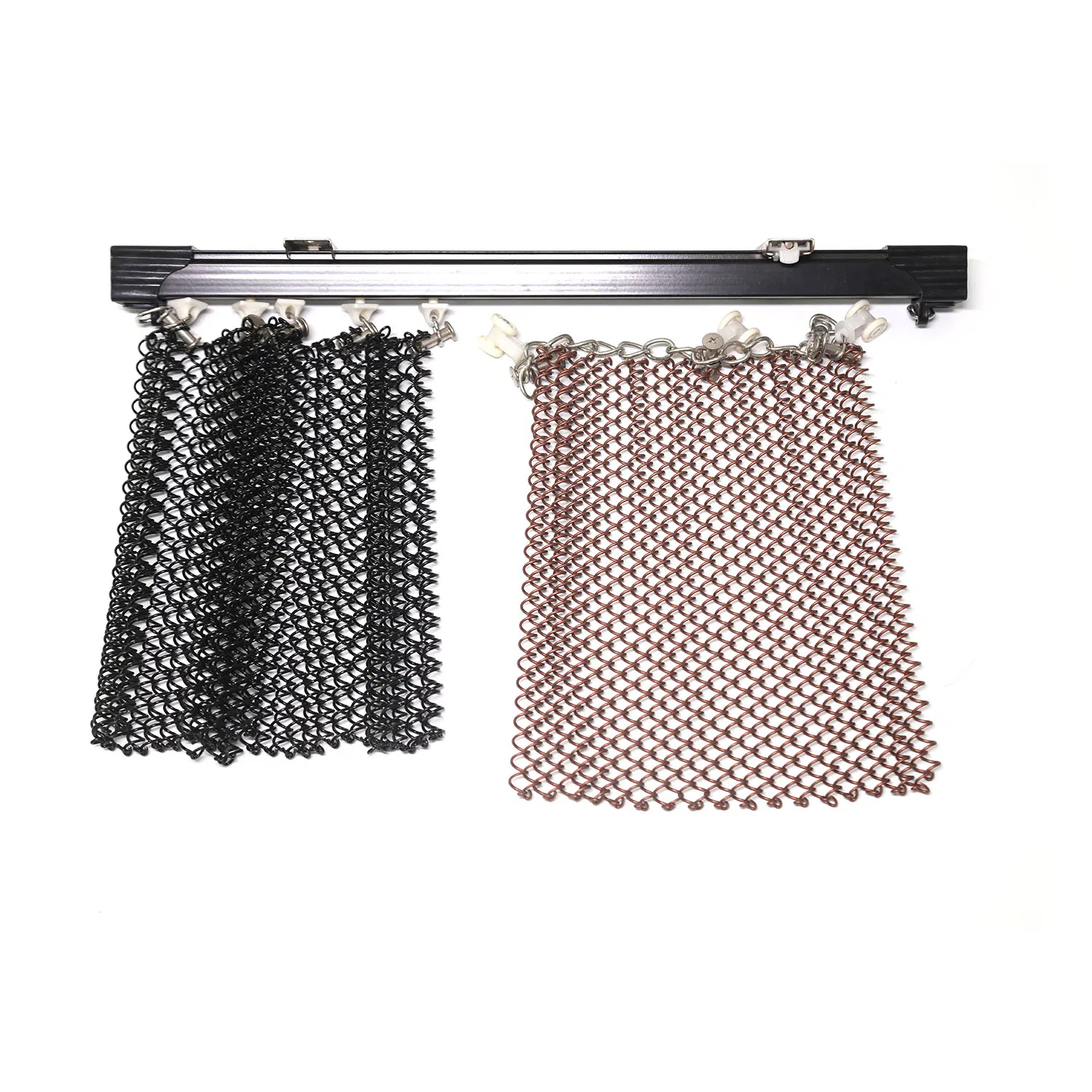 Chic Grey Wire Mesh Coil Curtain for Sophisticated Interior Designs