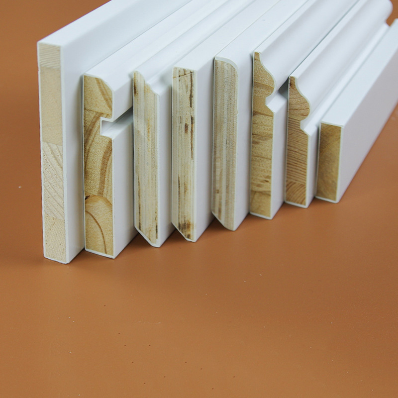 Baking Paint Decorative Lines Real Wood Skirting Board UK Wooden Baseboard Skirting Board