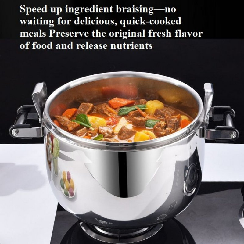 304 Stainless Steel Lid-Type Explosion-Proof Pressure Cooker: Home/Commercial, Large Capacity, Gas/Induction Compatible