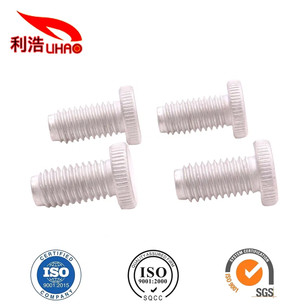 Metal Black Custom Flat Head Knurled Thumb Screw