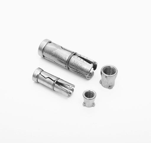 3PCS M8 Shield Anchor Nut Rawl Anchor Nut Fastener Heavy Duty Concrete Expansion Yellow Zinc Coating Carbon Steel China Factory