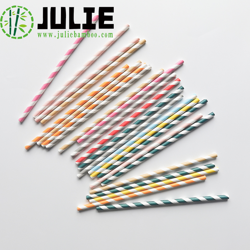 Food Grade Eco-Friendly Biodegradable Disposable Kraft Paper Straws for Drinking Beverage