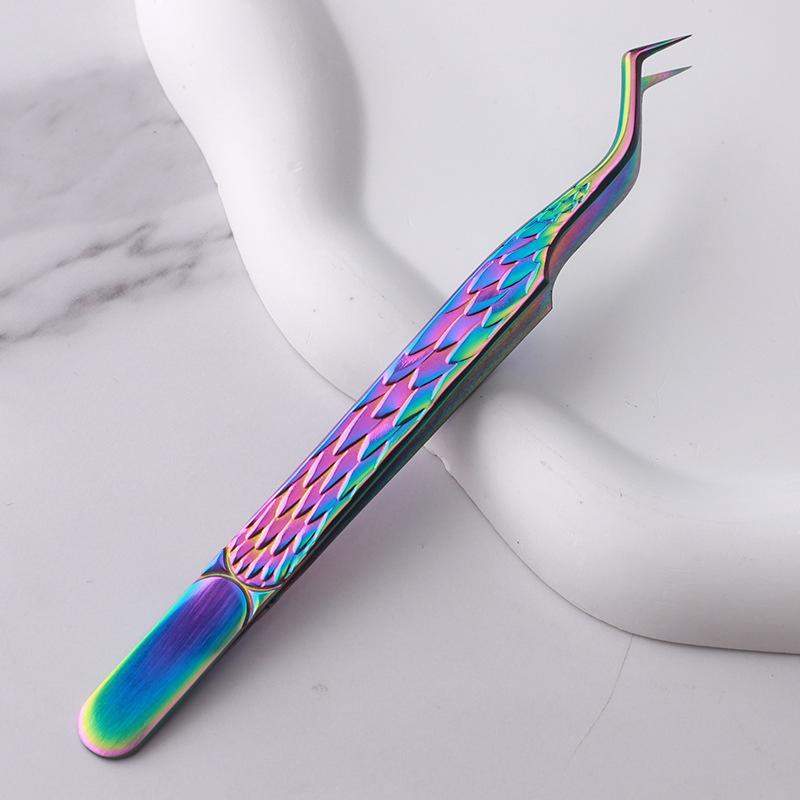 Sharp Tip Angel Straight Curved Micro Isolation Volume Eyelash Extension Lash Tweezers