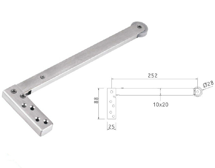 Stainless Steel L Type Simple Door Coordinator (3602, 3603)