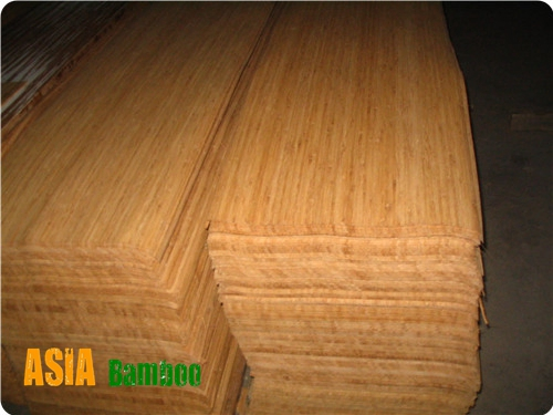 2500X430X0.6mm Caramel Vertical Bamboo Veneer with Paper or Backing Fleece Backing
