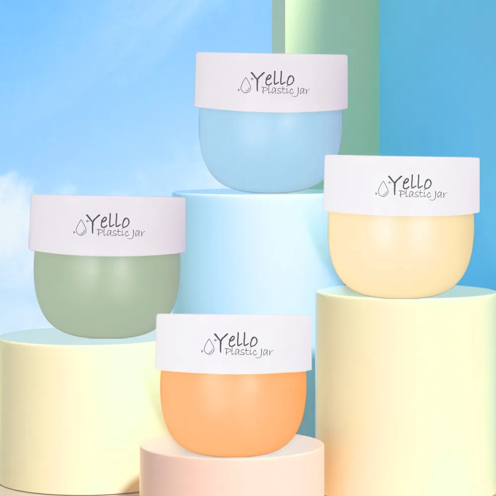 Good-Selling 250ml 300ml Wide-Mouth Plastic Jars for Cosmetic Packaging Body Butter Container Cream Jars