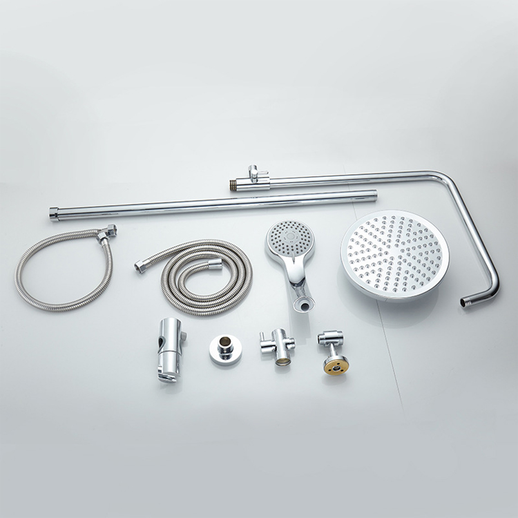 Sanipro High Quality Wall Mount 304 Stainless Steel Bath Shower Faucets Simple Dual Function Shower Column Set for Bathroom