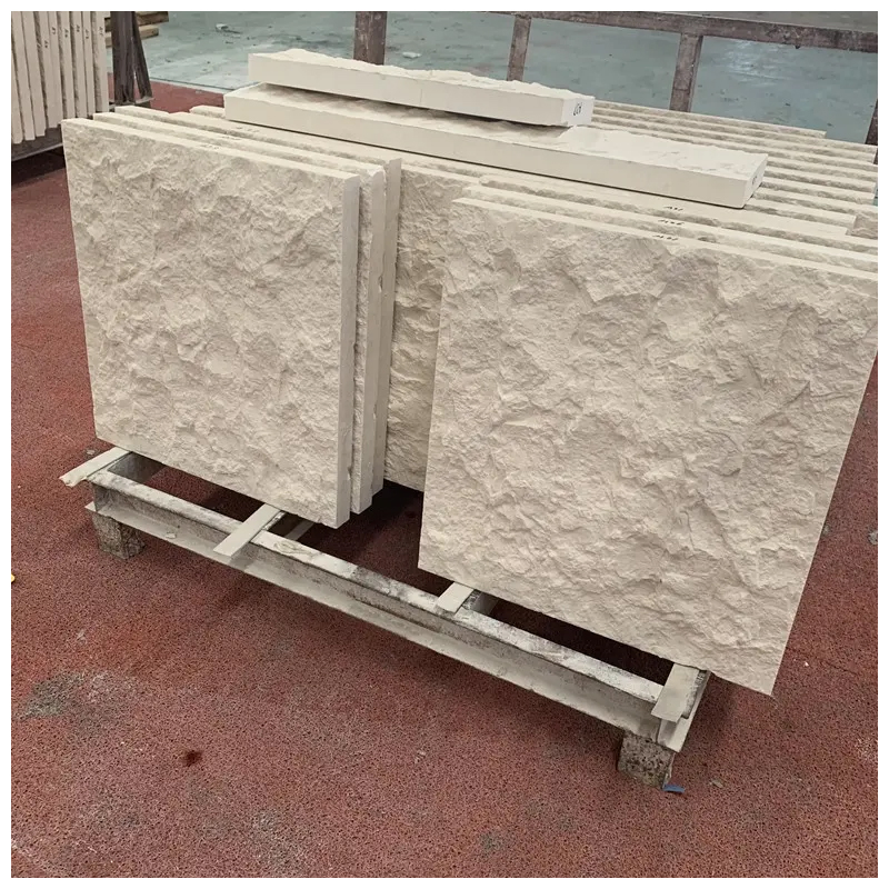 Natural Split White Limestone Interior and Exterior Wall Cladding Tiles