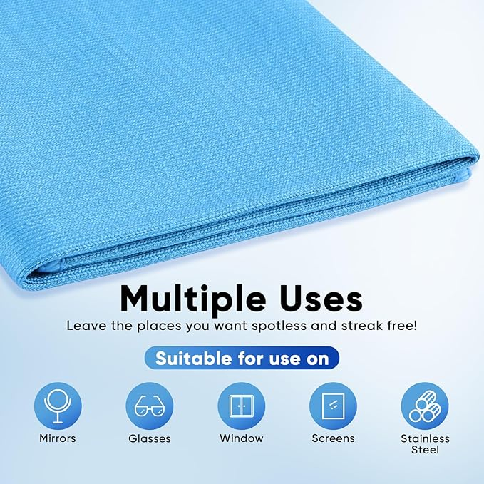 Reusable Microfiber Cloths for Crystal Clear Mirrors and Screens