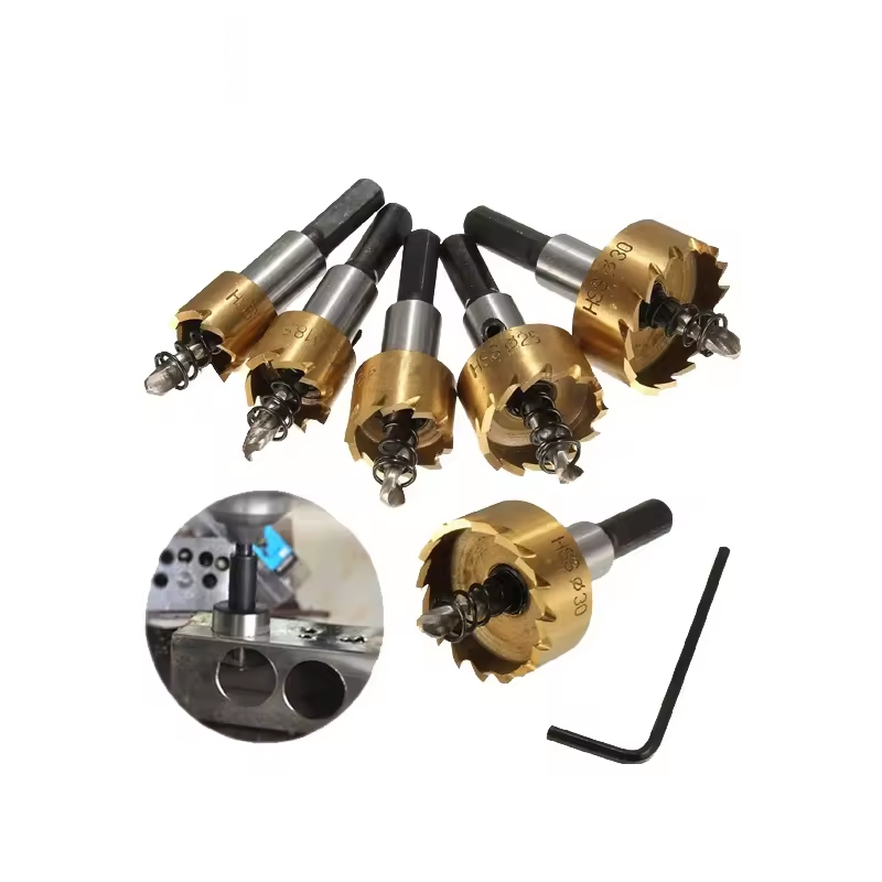 Premium High-Speed Steel Hole Saw Set for Metalworking Excellence