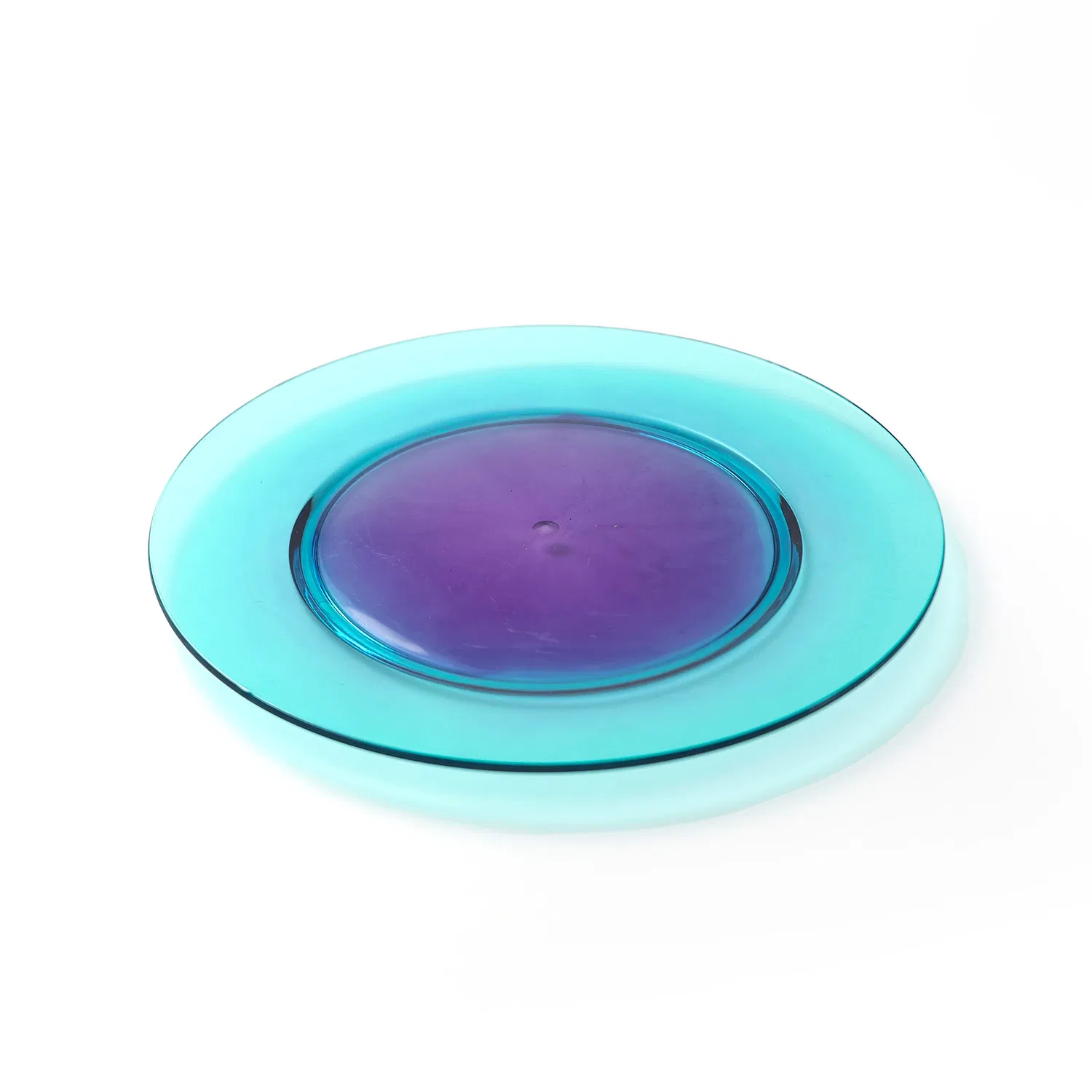 Ombre Bicolour PS Ms Tableware Resuable Wholesale Plastic Round Plate