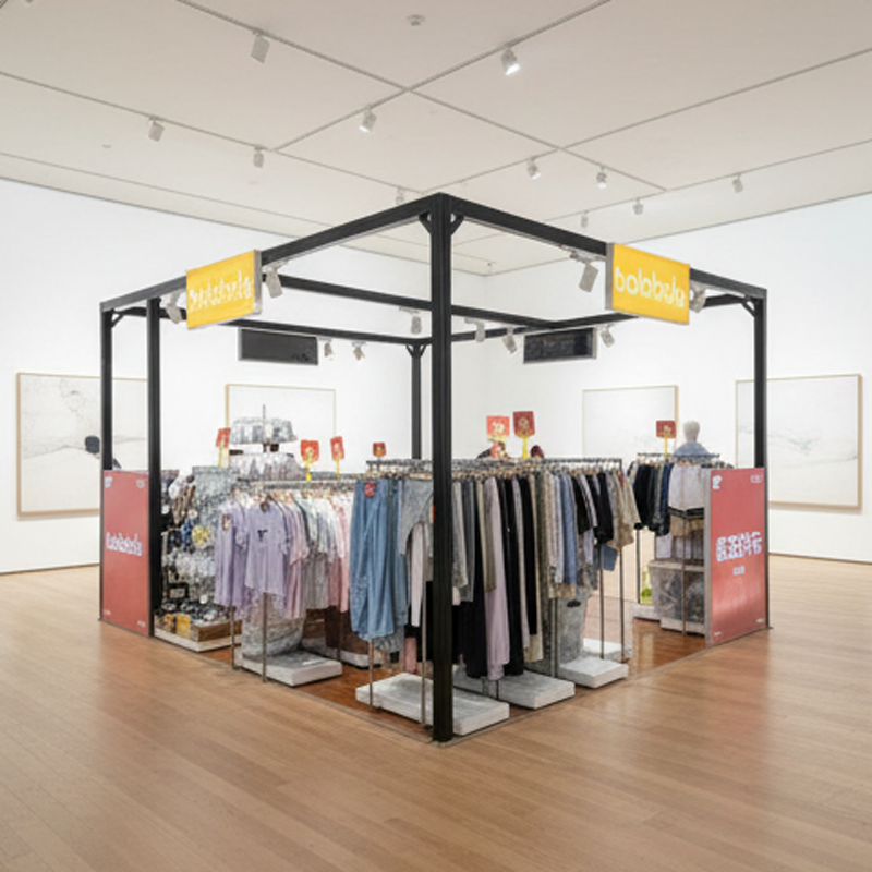 Sleek Tension Lock Pop-up Retail Shelving Units for Mall Promotions