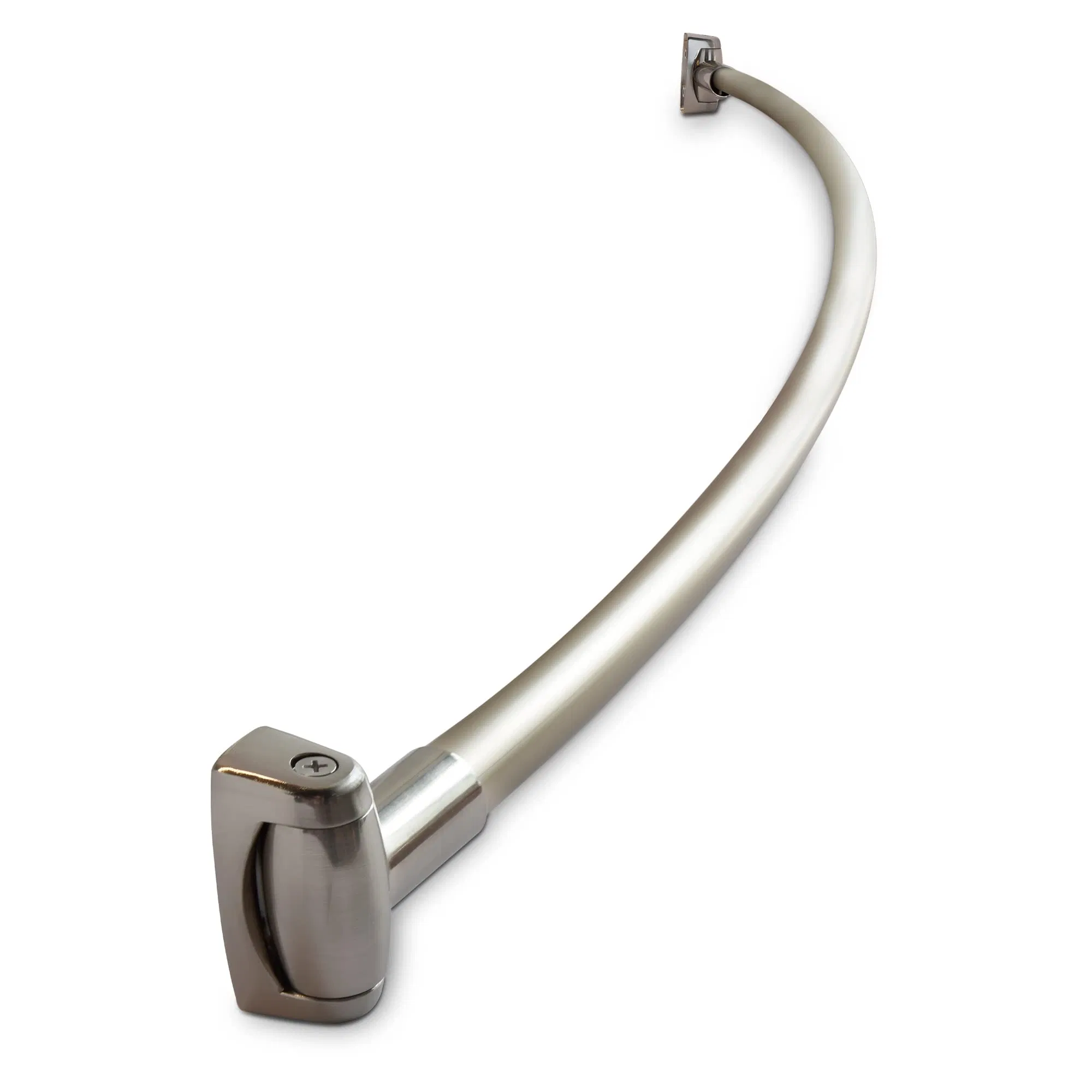 Rustproof Expandable 38-72 Inches Shower Rod Telescoping Design Extra Space Exquisite Customizable for Bathroom Adjustable Curved Shower Curtain Rod