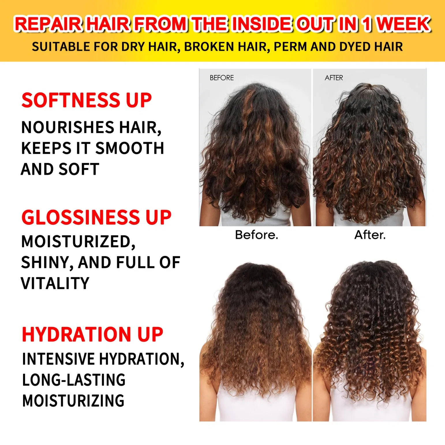 Roushun Pink Hair Treatment: 1-Week Shiny & Frizz-Free Hair