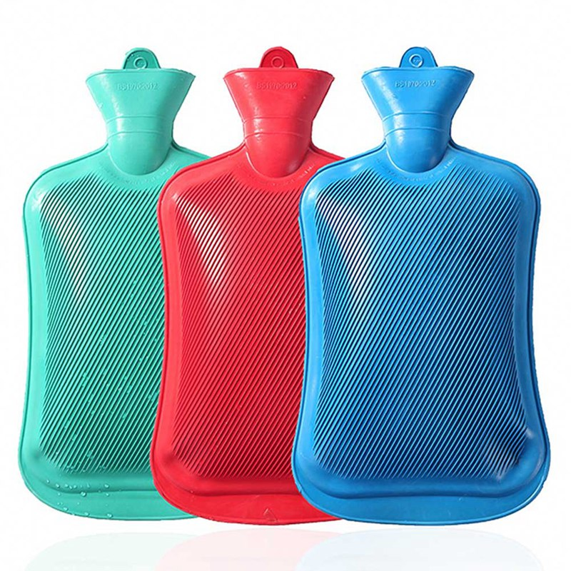 Colorful Rubber Hand Warmer Hot Water Bottle Reusable Hot Water Bag with Cover