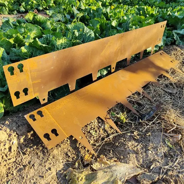 Modern Fencing Border Metal Rusty Corten Steel Flexible Landscape Garden Lawn Edging