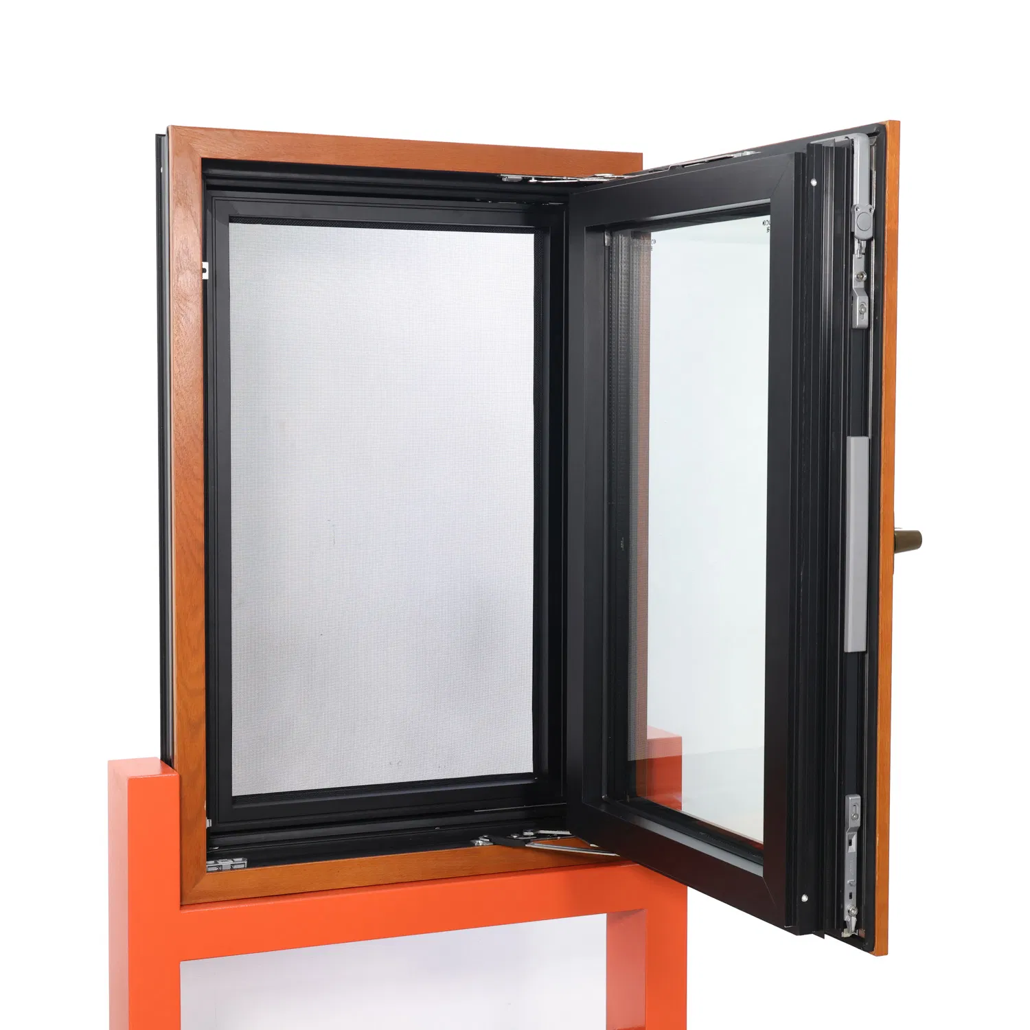 Luxury Design Aluminum Clad Wood Casement/Tilt Turn/ Swing/ Sliding/ Top-Hung Casement Wooden Energy Efficient Windows