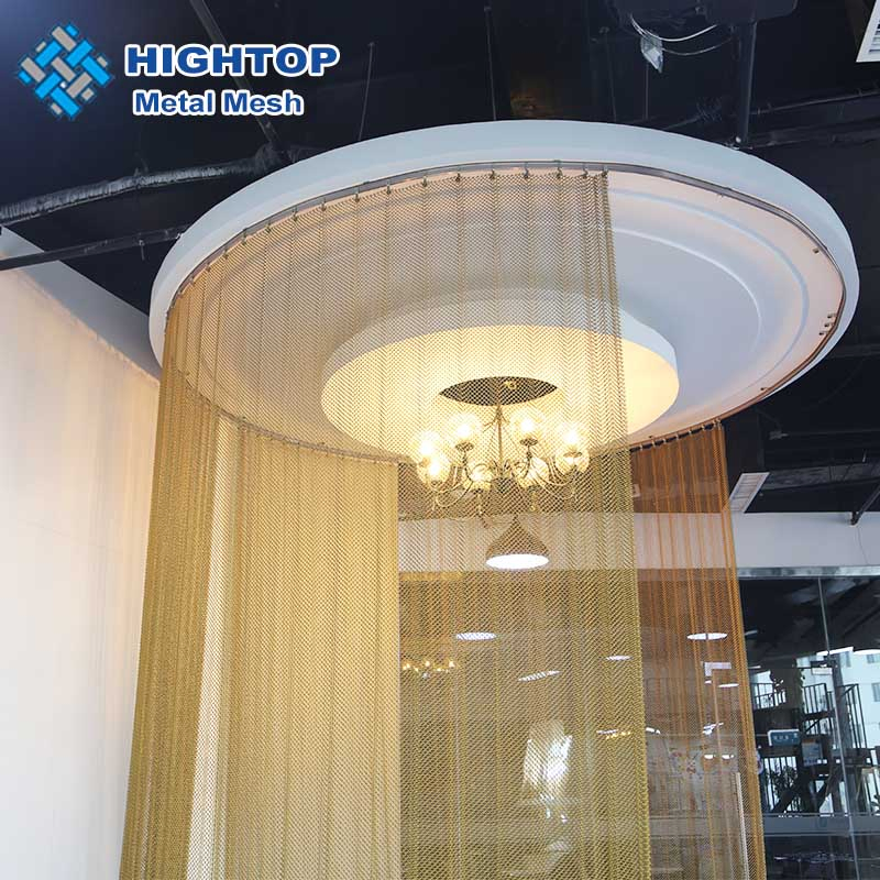 Metal Coil Drapery Decorative Mesh Chain Mail Curtain Aluminum Metal Mesh Curtain