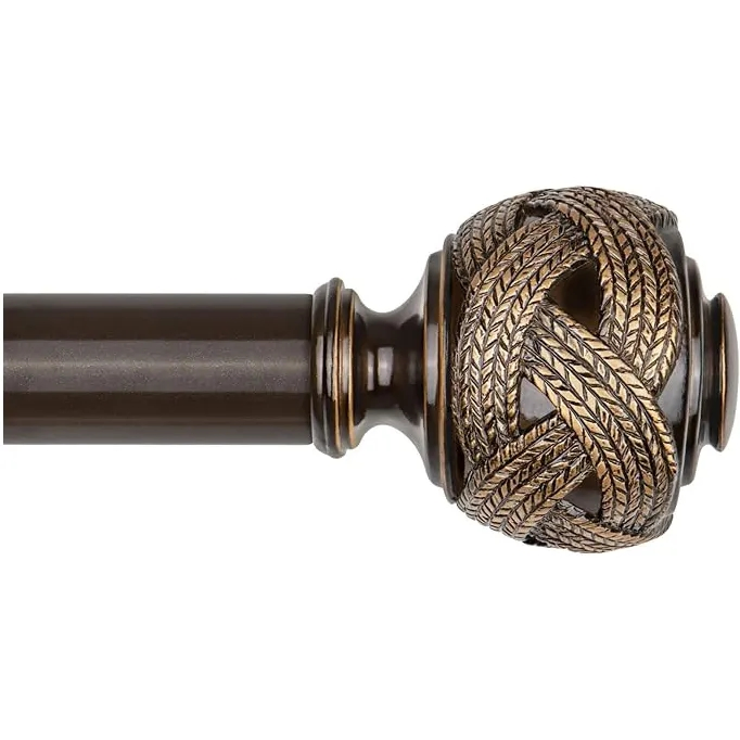 Hot Sale Window Telescoping Drapery Curtain Pole Head Curtain Rod for Windows