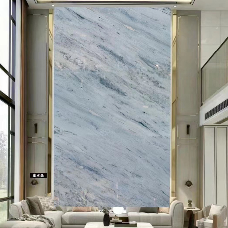 Luxury Crystal Blue Marble Stone for Hotel Decor/Indoor Decoration/Background Wall Slabs