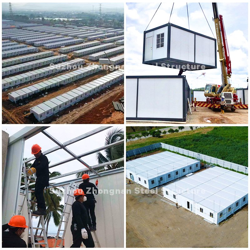 Green and Safe Flat Pack Three Story Container Steel Structure Building Prefabricated Hospital