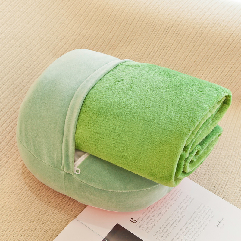 Home Travel Blanket with Stuffed Carrot 3 in 1 Plush Pillow Set