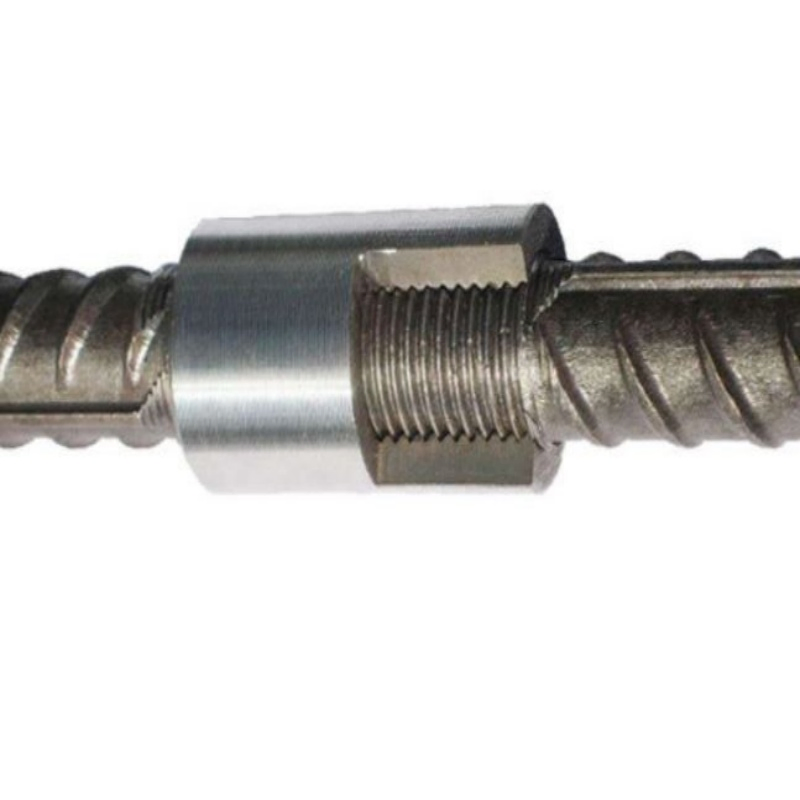 45# Carbon Steel Metal Building Material Steel Rebar Coupler Splicing Connector Pipe Fitting Bar Sleeve Scaffolding Directional Splice Flexible Quick Coupling