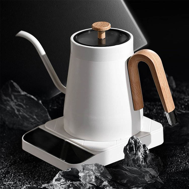 Long Narrow Spout Drip Smart Coffee Gooseneck Heater 800ml Stainless Steel Electric Pour-Over Coffee Maker Drip Coffee Pot