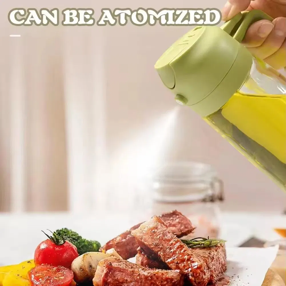 2024 New Tools for Kitchen Mist 2 in 1 Olive Oil Dispenser Bottle Premium Glass Oil Spray Bottle Oil Sprayer Glasses for Cooking