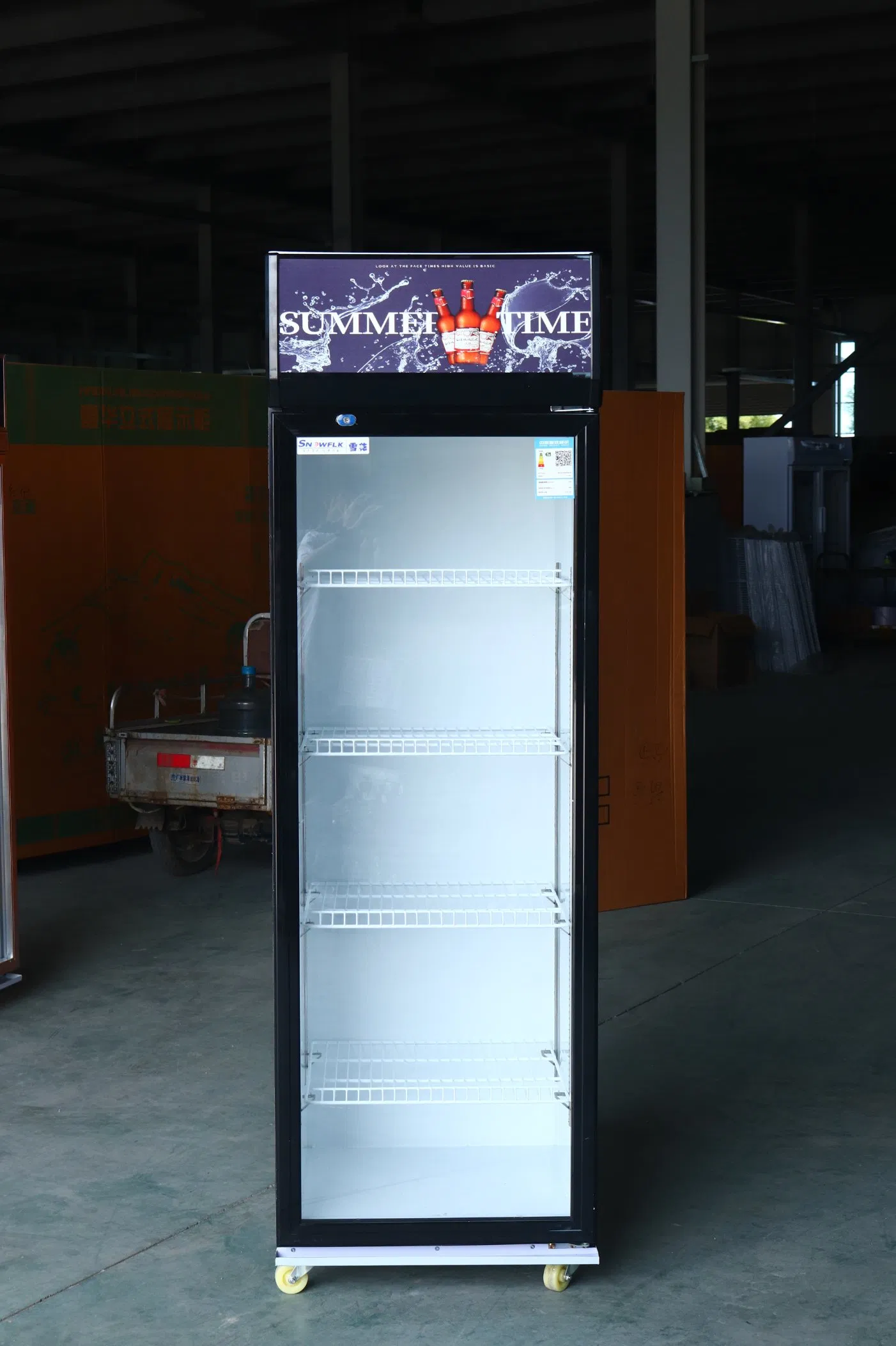 Commercial Vertical Beverage Refrigerator Cold Drink Refrigerator Display Chiller