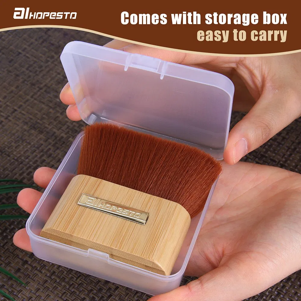 Bamboo Handle Barber Cleaner Sweep Hair Cutting Brush Shaving Beard Hairbrush