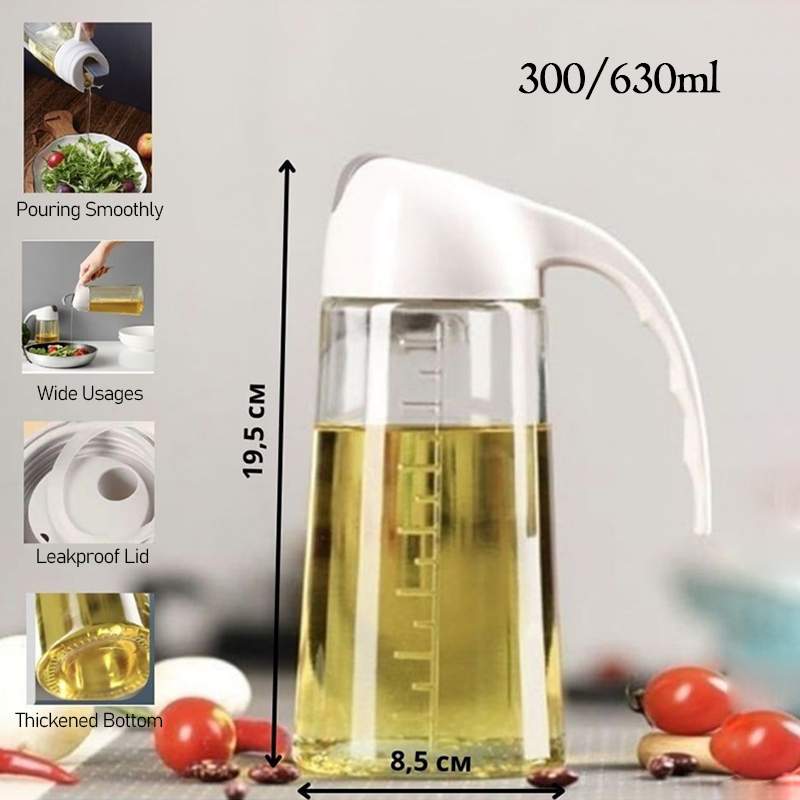 New Design 630ml Oil Dispenser Bottle with Big Capacity Cooking Oil Dispenser