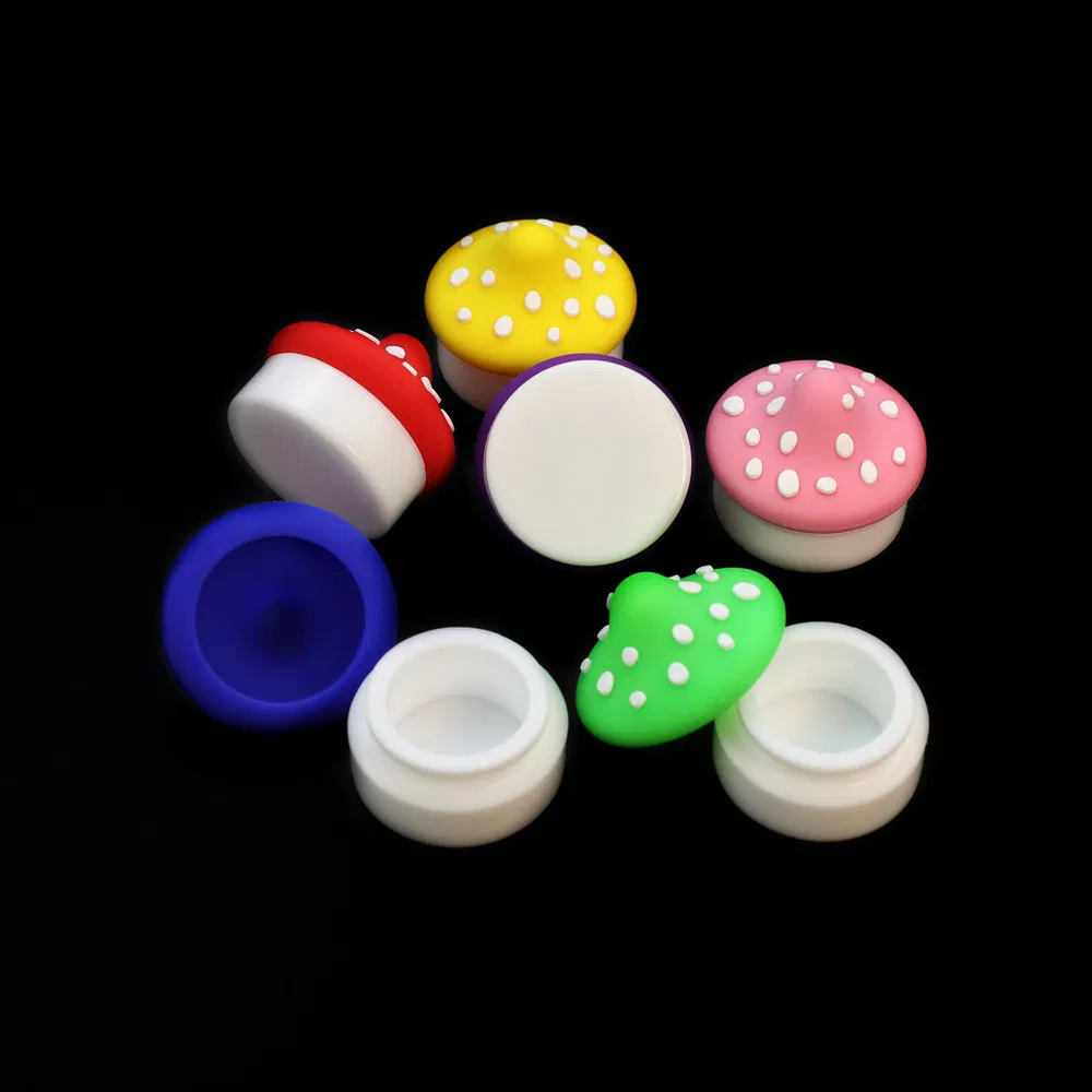 5ml Mushroom Smoking Silicone Jar Various Styles Mini Silicone Box Smoking Accessories DAB Tool