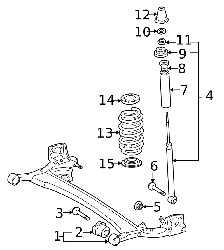 Амортизатор задний правый/левый Toyota Yaris седан 2007-2013, 48530-80345