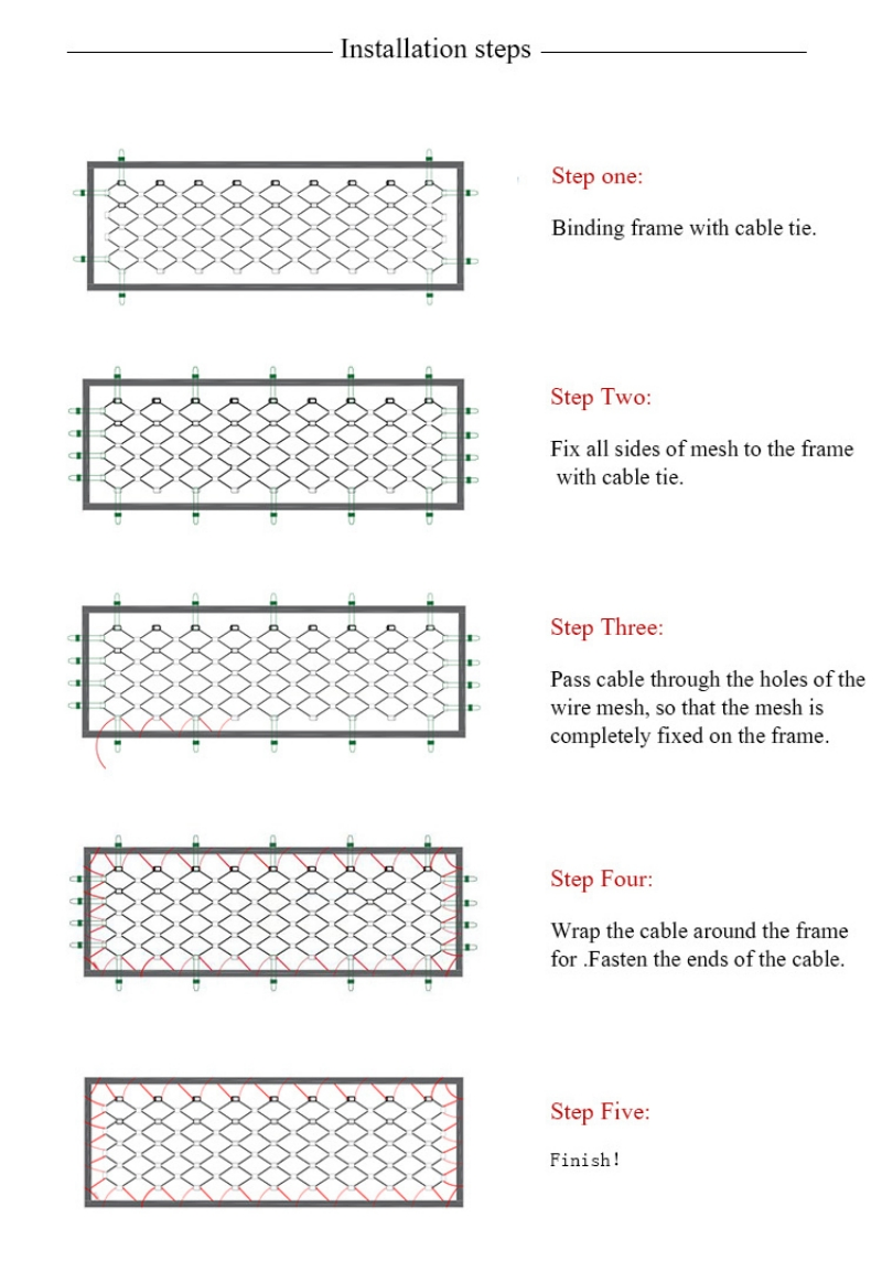 Stainless Steel Wire Rope Mesh Net for Green Wall Cable Mesh