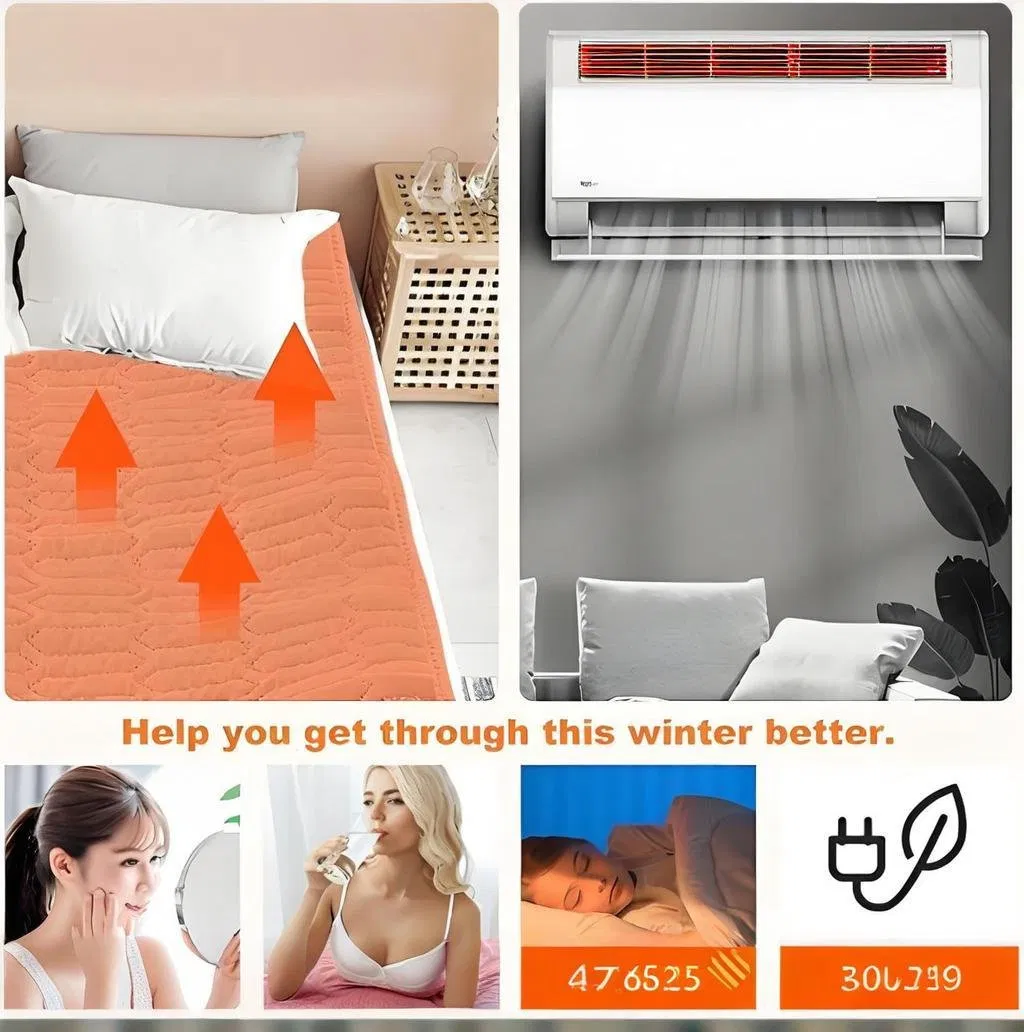 Temperature Adjustment Built-in Control Luxury Blanket Thermal Heated Camping Waterproof Electric Blanket OEM
