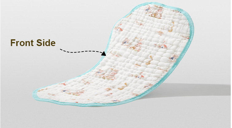 Custom OEM Top Quality Seersucker Burp Cloths for Baby Safe Certified Breathable Burping Cloth with Unique Patterns
