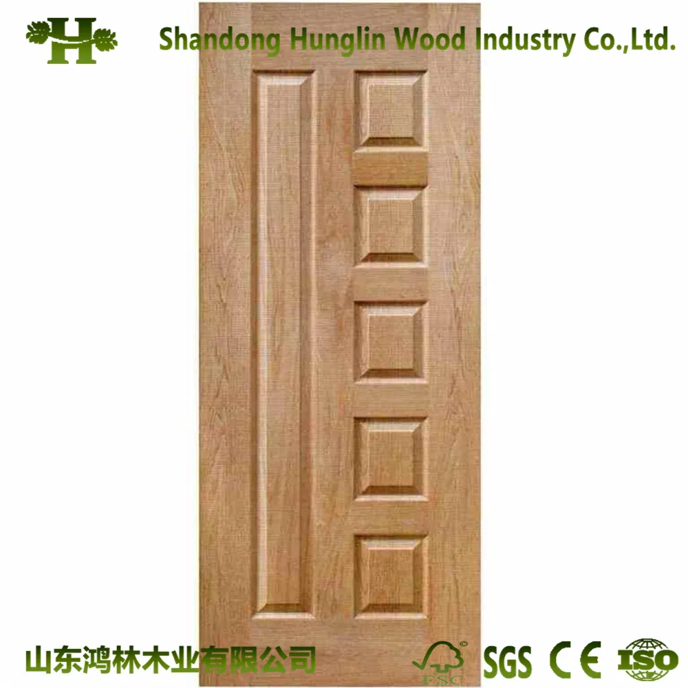 China Natural Wood Grain HDF Veneer Door Skin