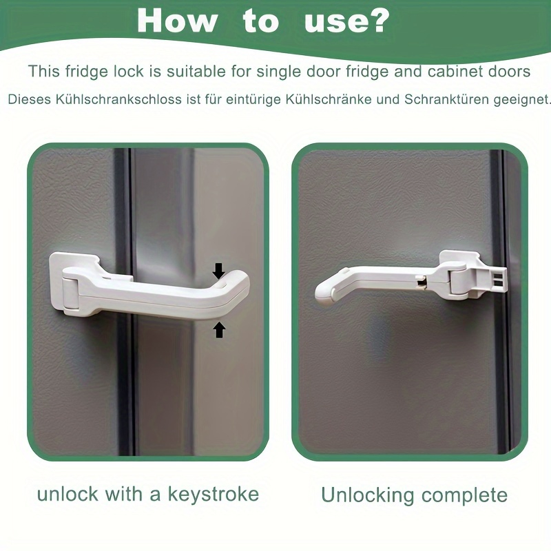 Easy to Install Improved Home Drawer Cabinet Refrigerator Fridge Freezer Door Lock
