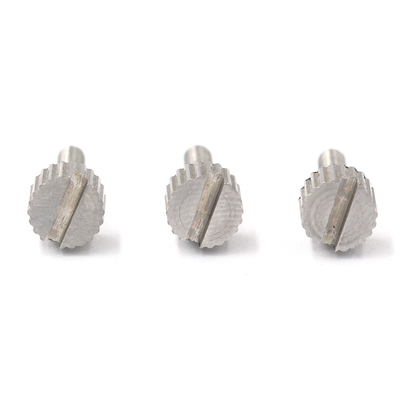Custom Stainless Steel Fillister Head Slotted Knurled Head Captive Thumb Screw