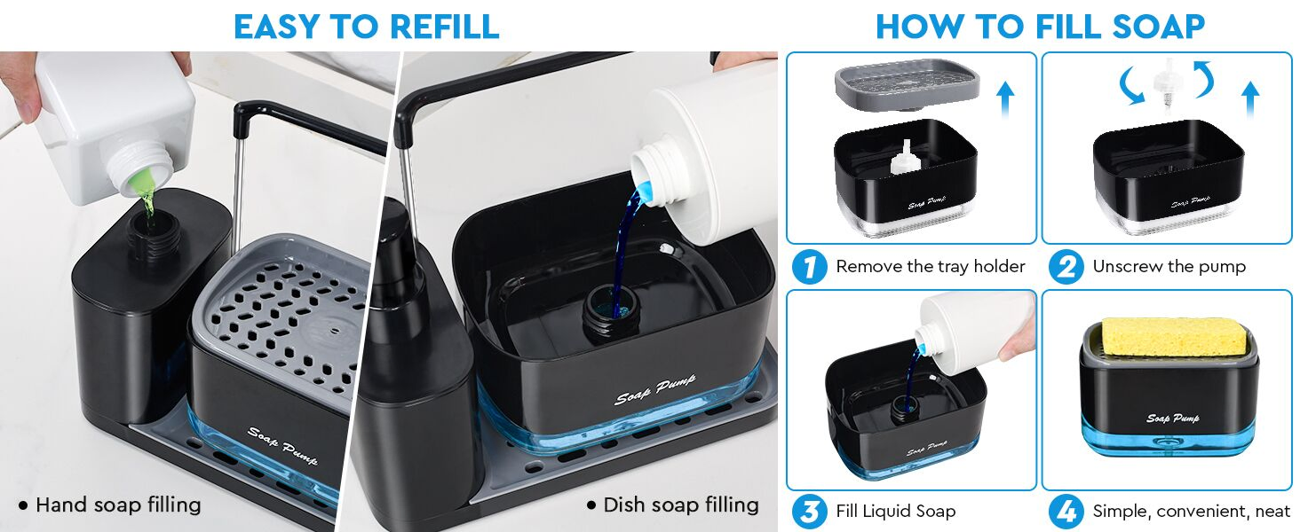 Дозатор для мыла и губки с подносом